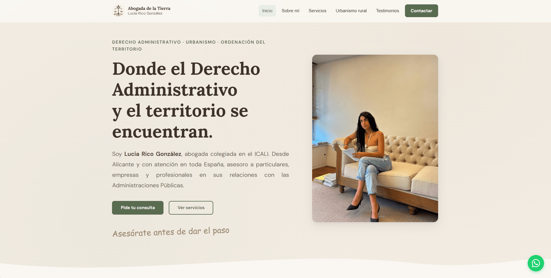 Abogada de la Tierra — homepage